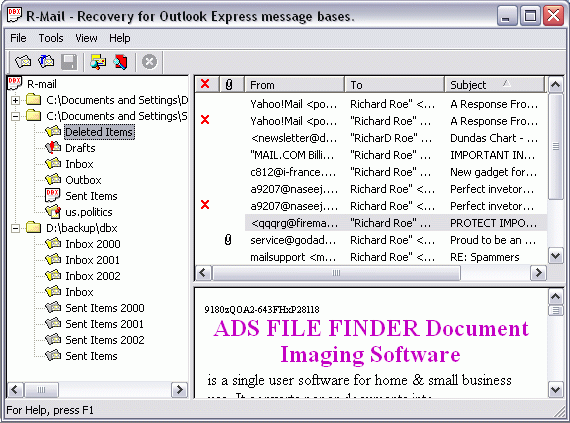 R-Mail for Outlook Express screenshot