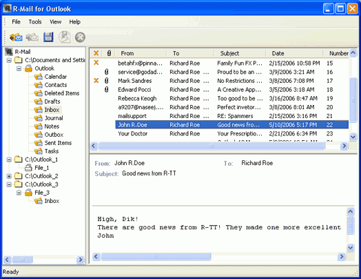 R-Mail for Outlook Screenshot