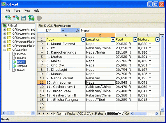 Screenshot of 1 R-Excel Recovery